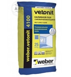 Weber-Vetonit 4100 пол самовыравнивающийся 25 кг
