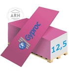 Gyproc УК (12.5) огнестойкий 2500х1200х12.5 мм гипсокартон
